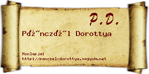 Pánczél Dorottya névjegykártya